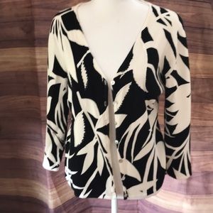 Black/white cardigan